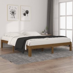 vidaXL Massivholzbett Honigbraun Kiefer 160x200 cm