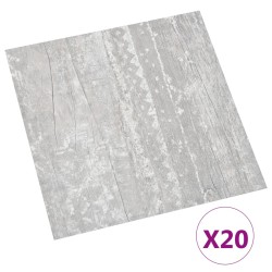 vidaXL PVC-Fliesen Selbstklebend 20 Stk. 1,86 m² Grau