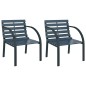vidaXL Gartenstühle 2 Stk. Grau Holz vidaXL Gartenstühle 2 Stk. Grau Holz