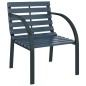 vidaXL Gartenstühle 2 Stk. Grau Holz vidaXL Gartenstühle 2 Stk. Grau Holz