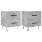 vidaXL Nachttische 2 Stk. Betongrau 40x35x47,5 cm Holzwerkstoff vidaXL Nachttische 2 Stk. Betongrau 40x35x47,5 cm Holzwerkstoff