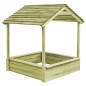 vidaXL Spielhaus für den Garten mit Sandkasten 128x120x145 Kiefernholz vidaXL Spielhaus für den Garten mit Sandkasten 128x120x145 Kiefernholz