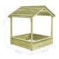 vidaXL Spielhaus für den Garten mit Sandkasten 128x120x145 Kiefernholz vidaXL Spielhaus für den Garten mit Sandkasten 128x120x145 Kiefernholz