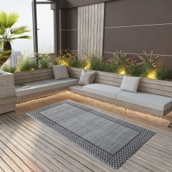 vidaXL Outdoor-Teppich Grau 190x290 cm PP