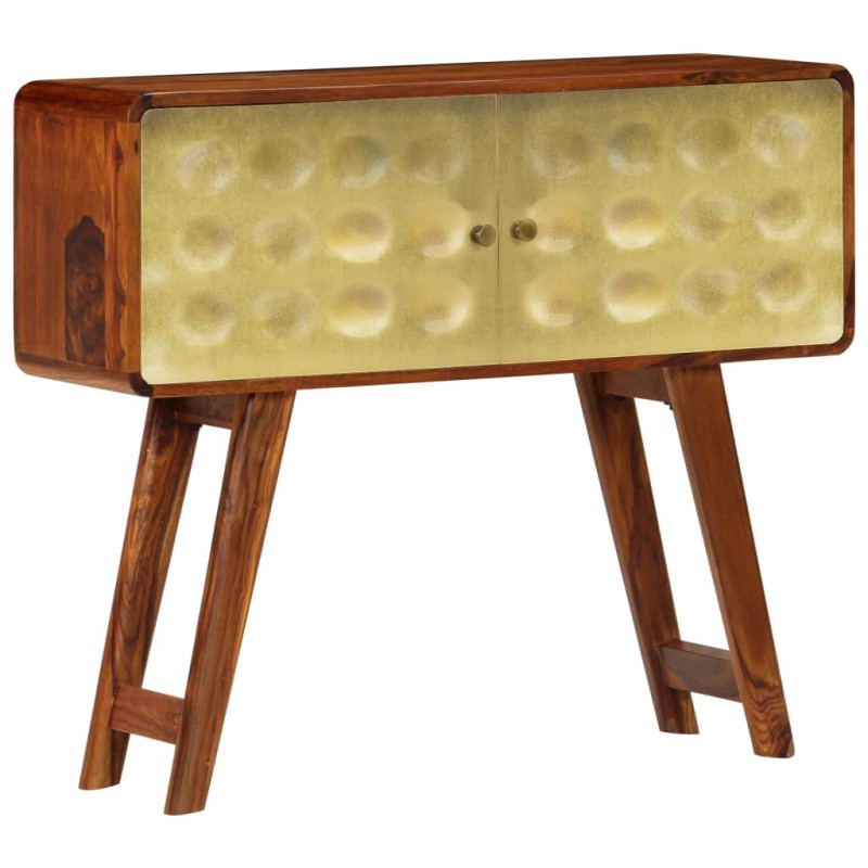vidaXL Sideboard mit Goldaufdruck 90x30x77 cm Massivholz vidaXL Sideboard mit Goldaufdruck 90x30x77 cm Massivholz