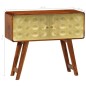 vidaXL Sideboard mit Goldaufdruck 90x30x77 cm Massivholz vidaXL Sideboard mit Goldaufdruck 90x30x77 cm Massivholz