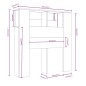 vidaXL Kopfteil mit Ablagen Grau Sonoma 100x18,5x104,5 cm vidaXL Kopfteil mit Ablagen Grau Sonoma 100x18,5x104,5 cm