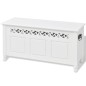 vidaXL Aufbewahrungsbank Barockstil MDF Weiß vidaXL Aufbewahrungsbank Barockstil MDF Weiß