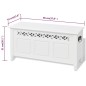 vidaXL Aufbewahrungsbank Barockstil MDF Weiß vidaXL Aufbewahrungsbank Barockstil MDF Weiß