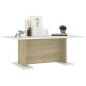 vidaXL Couchtisch Weiß und Sonoma-Eiche 103,5x60x40 cm Holzwerkstoff vidaXL Couchtisch Weiß und Sonoma-Eiche 103,5x60x40 cm Holzwerkstoff