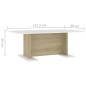 vidaXL Couchtisch Weiß und Sonoma-Eiche 103,5x60x40 cm Holzwerkstoff vidaXL Couchtisch Weiß und Sonoma-Eiche 103,5x60x40 cm Holzwerkstoff