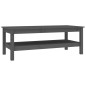 vidaXL Couchtisch Grau 110x50x40 cm Massivholz Kiefer vidaXL Couchtisch Grau 110x50x40 cm Massivholz Kiefer