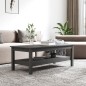 vidaXL Couchtisch Grau 110x50x40 cm Massivholz Kiefer vidaXL Couchtisch Grau 110x50x40 cm Massivholz Kiefer