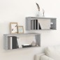 vidaXL Würfelregale 2 Stk. Grau Sonoma 60x15x23 cm Holzwerkstoff vidaXL Würfelregale 2 Stk. Grau Sonoma 60x15x23 cm Holzwerkstoff