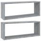 vidaXL Würfelregale 2 Stk. Grau Sonoma 60x15x23 cm Holzwerkstoff vidaXL Würfelregale 2 Stk. Grau Sonoma 60x15x23 cm Holzwerkstoff