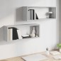 vidaXL Würfelregale 2 Stk. Grau Sonoma 60x15x23 cm Holzwerkstoff vidaXL Würfelregale 2 Stk. Grau Sonoma 60x15x23 cm Holzwerkstoff