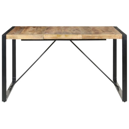 vidaXL Esstisch 140x140x75 cm Raues Mangoholz