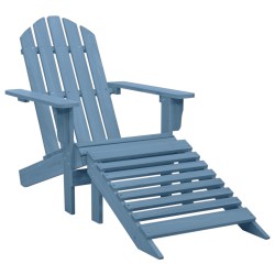 vidaXL Adirondack-Gartenstuhl mit Fußstütze Massivholz Tanne Blau