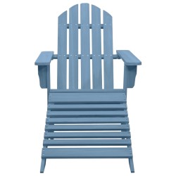 vidaXL Adirondack-Gartenstuhl mit Fußstütze Massivholz Tanne Blau