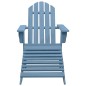 vidaXL Adirondack-Gartenstuhl mit Fußstütze Massivholz Tanne Blau vidaXL Adirondack-Gartenstuhl mit Fußstütze Massivholz Tanne Blau