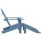 vidaXL Adirondack-Gartenstuhl mit Fußstütze Massivholz Tanne Blau vidaXL Adirondack-Gartenstuhl mit Fußstütze Massivholz Tanne Blau