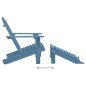 vidaXL Adirondack-Gartenstuhl mit Fußstütze Massivholz Tanne Blau vidaXL Adirondack-Gartenstuhl mit Fußstütze Massivholz Tanne Blau