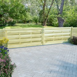 vidaXL Gartentore 2 Stk. Imprägniertes Kiefernholz 150x75 cm Grün