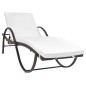 Sonnenliegen 2 Stk. mit Tisch Poly Rattan Braun Sonnenliegen 2 Stk. mit Tisch Poly Rattan Braun