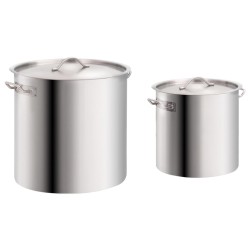 vidaXL 2-tlg. Kochtopf-Set 71/36 L Edelstahl