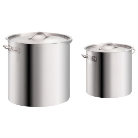 vidaXL 2-tlg. Kochtopf-Set 71/36 L Edelstahl