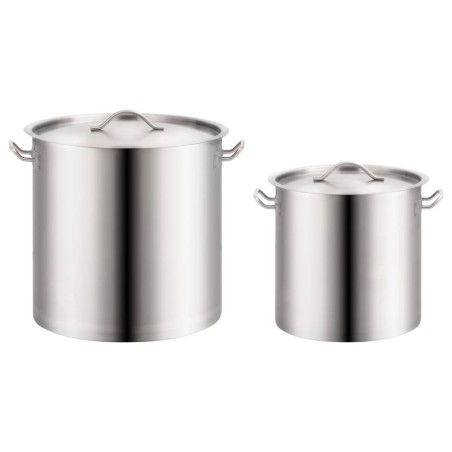 vidaXL 2-tlg. Kochtopf-Set 71/36 L Edelstahl