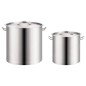 vidaXL 2-tlg. Kochtopf-Set 71/36 L Edelstahl vidaXL 2-tlg. Kochtopf-Set 71/36 L Edelstahl