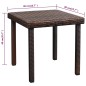 Sonnenliegen 2 Stk. mit Tisch Poly Rattan Braun Sonnenliegen 2 Stk. mit Tisch Poly Rattan Braun
