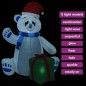 vidaXL Aufblasbarer Eisbär LED Indoor und Outdoor 1,8 m vidaXL Aufblasbarer Eisbär LED Indoor und Outdoor 1,8 m