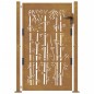 vidaXL Gartentor 105x155 cm Cortenstahl Bambus-Design vidaXL Gartentor 105x155 cm Cortenstahl Bambus-Design