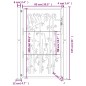 vidaXL Gartentor 105x155 cm Cortenstahl Bambus-Design vidaXL Gartentor 105x155 cm Cortenstahl Bambus-Design