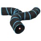 vidaXL Katzentunnel 3-Wege Schwarz und Blau 25 cm Polyester vidaXL Katzentunnel 3-Wege Schwarz und Blau 25 cm Polyester