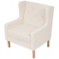 2-tlg. Sofa-Set Stoff Cremeweiß 2-tlg. Sofa-Set Stoff Cremeweiß