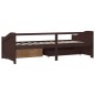 vidaXL Tagesbett 3-Sitzer Schubladen Dunkelbraun Kiefernholz 90x200 cm vidaXL Tagesbett 3-Sitzer Schubladen Dunkelbraun Kiefernholz 90x200 cm