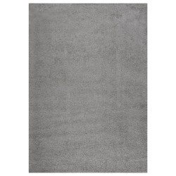 vidaXL Teppich Shaggy Hochflor Grau 140x200 cm