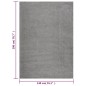 vidaXL Teppich Shaggy Hochflor Grau 140x200 cm vidaXL Teppich Shaggy Hochflor Grau 140x200 cm