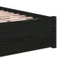 vidaXL Massivholzbett Schwarz 90x190 cm vidaXL Massivholzbett Schwarz 90x190 cm