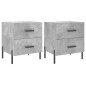 vidaXL Nachttische 2 Stk. Betongrau 40x35x47,5 cm Holzwerkstoff vidaXL Nachttische 2 Stk. Betongrau 40x35x47,5 cm Holzwerkstoff