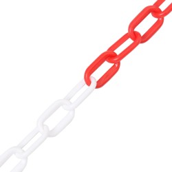 vidaXL Absperrkette  Rot und Weiß 100 m Ø6 mm Kunststoff