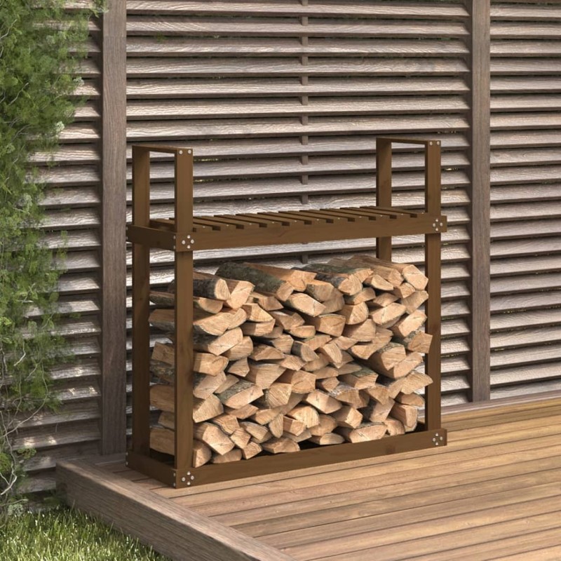 vidaXL Kaminholzregal Honigbraun 110x35x108,5 cm Massivholz Kiefer vidaXL Kaminholzregal Honigbraun 110x35x108,5 cm Massivholz Kiefer