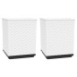 vidaXL Pflanzkübel 2 Stk. Weiß 30x30x37 cm Polypropylen vidaXL Pflanzkübel 2 Stk. Weiß 30x30x37 cm Polypropylen