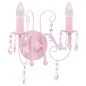 vidaXL Wandleuchte mit Perlen Rosa 2 × E14-Fassungen vidaXL Wandleuchte mit Perlen Rosa 2 × E14-Fassungen