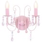 vidaXL Wandleuchte mit Perlen Rosa 2 × E14-Fassungen vidaXL Wandleuchte mit Perlen Rosa 2 × E14-Fassungen