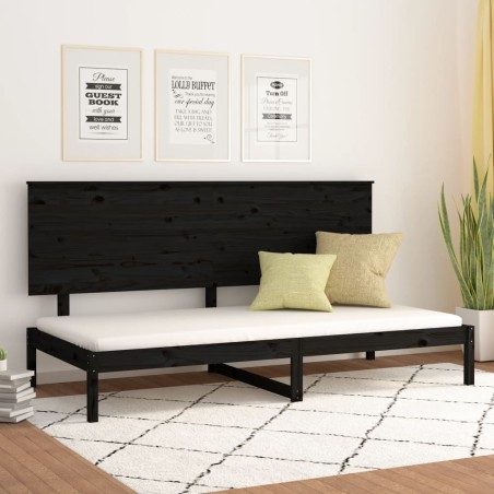 vidaXL Tagesbett Schwarz 90x200 cm Massivholz Kiefer