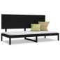 vidaXL Tagesbett Schwarz 90x200 cm Massivholz Kiefer vidaXL Tagesbett Schwarz 90x200 cm Massivholz Kiefer